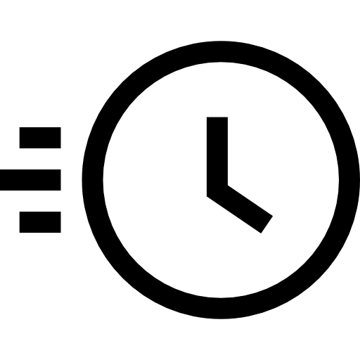 Fast moving clock symbol